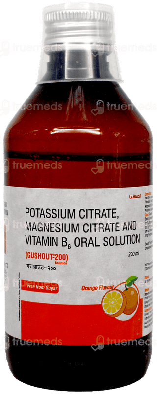 Gushout 200 Orange Flavour Free From Sugar Solution 200Ml